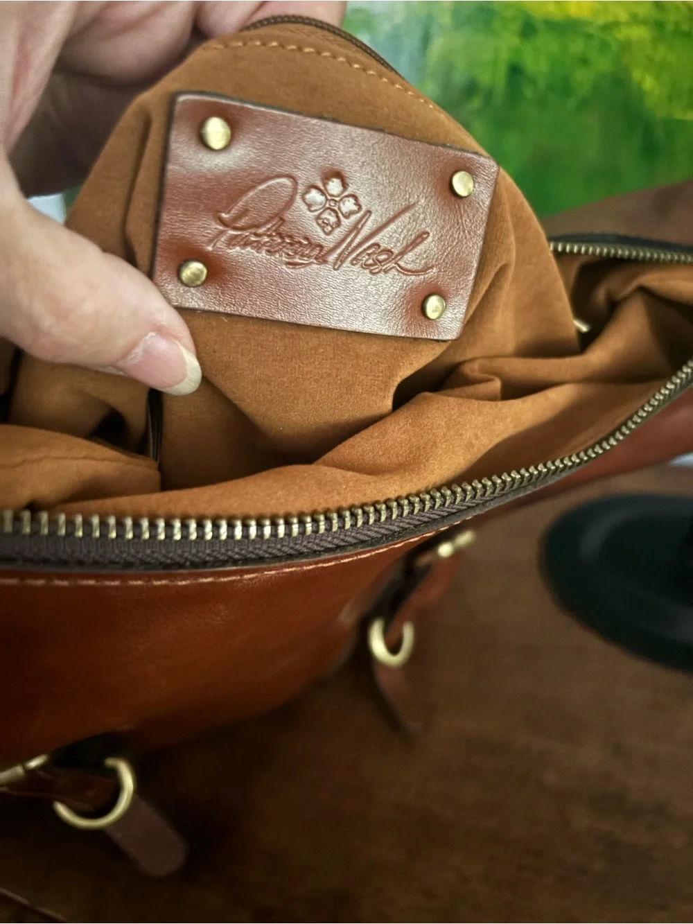 STUNNING Patricia Nash Elia Leather Hobo Bag - Rich Cognac Patina! - Picture 9 of 12